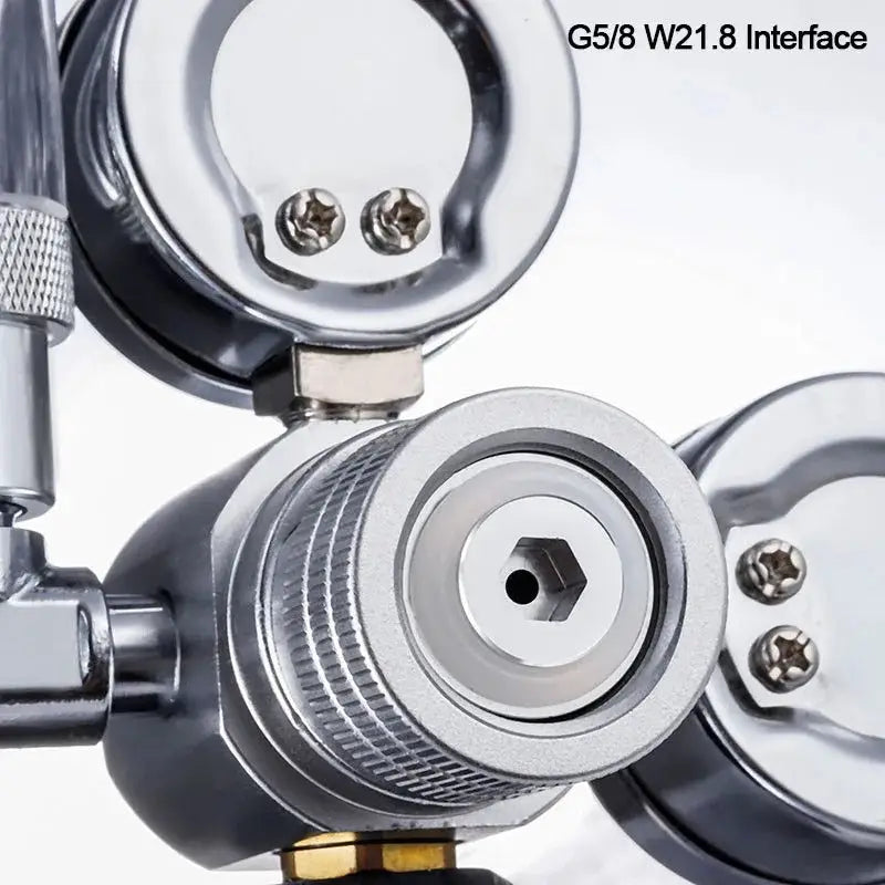 Chrome gas regulator.