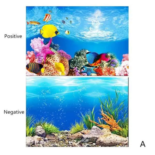 Double Sided Aquarium Background 40 x 60 CM - Type
