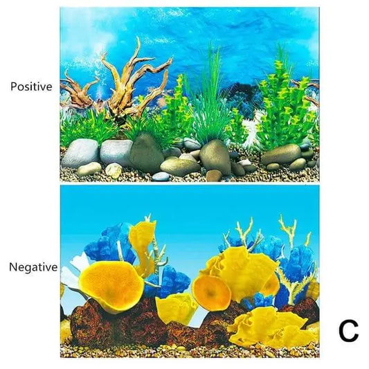 Double Sided Aquarium Background 40 x 60 CM - Type C