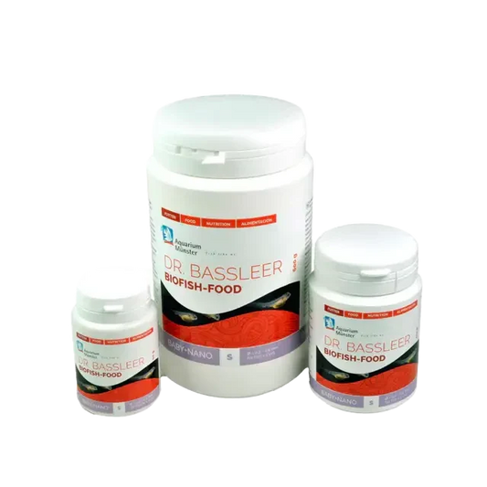 Dr. Bassleer Biofish-Food containers.