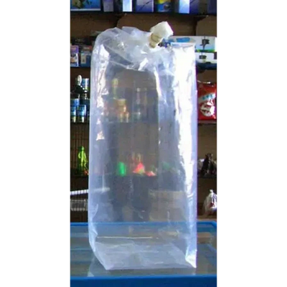 Clear plastic bag.
