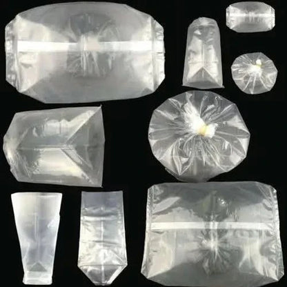 Assorted clear plastic bags.