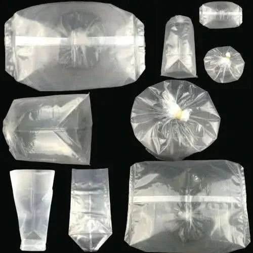 Assorted clear plastic bags.