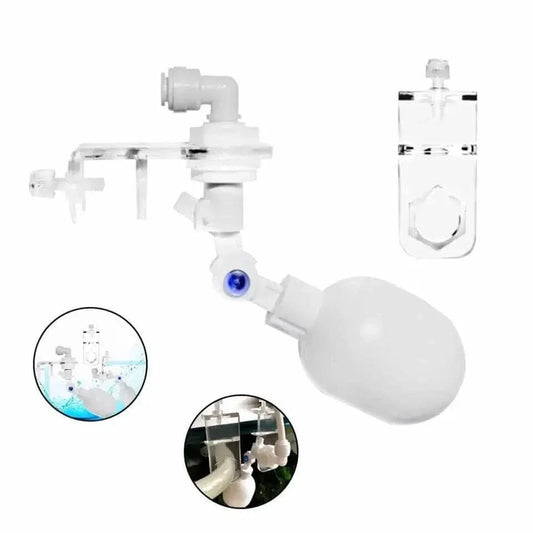 White plastic float valve.