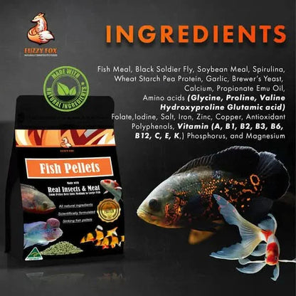 Fish food pellets.