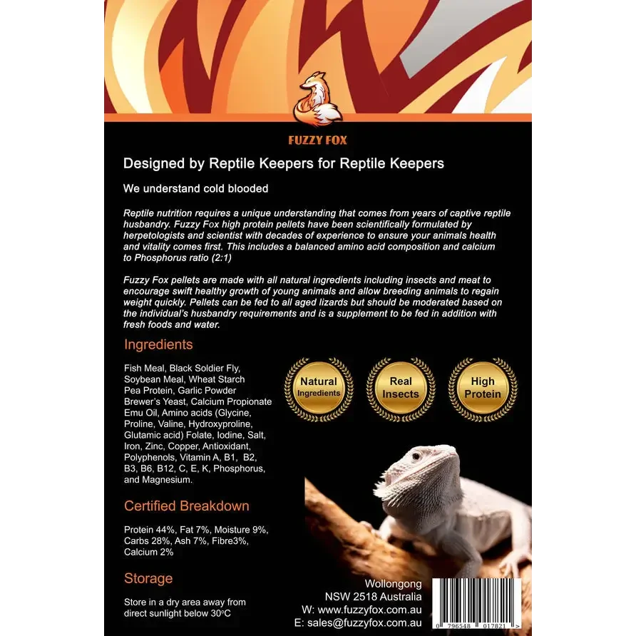 Reptile food packaging.