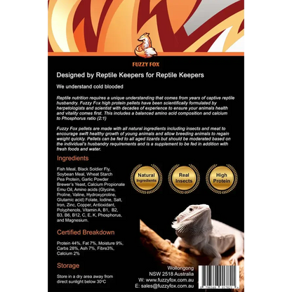Reptile food packaging.