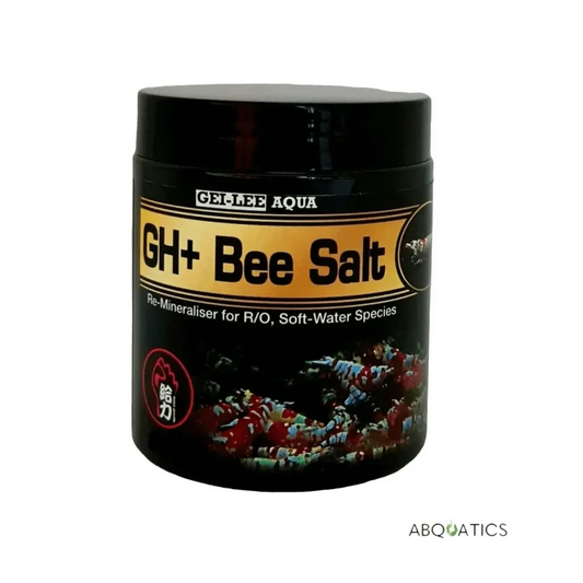 Black container of GH+ Bee Salt.