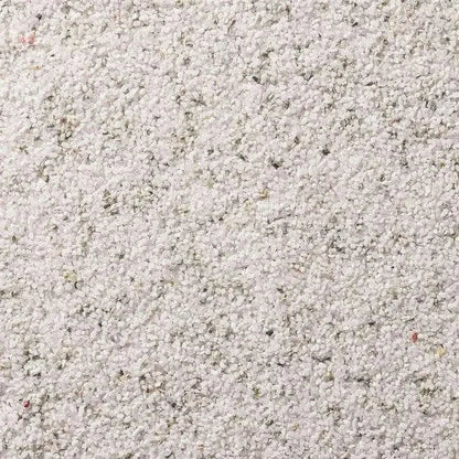 Textured, off-white carpet.