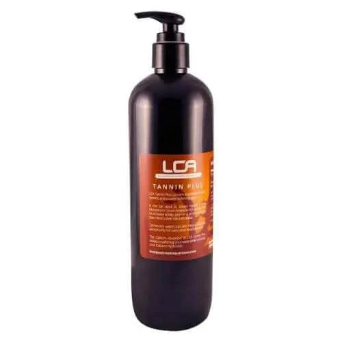 Dark brown bottle with pump dispenser.