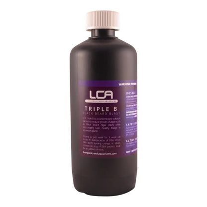 Black liquid aquarium treatment bottle with a white cap.