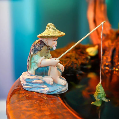 Old Man FIshing Decor