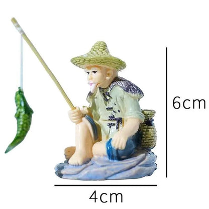 Old Man FIshing Decor