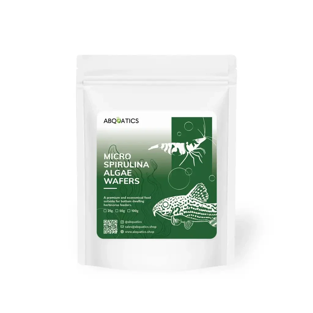 Bag of micro spirulina algae wafers.