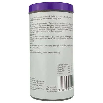 Pisces Aquatics Goldfish Pellet Food 500G