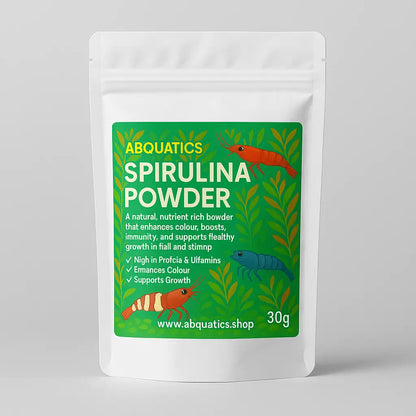 Pouch of spirulina powder for aquatics.