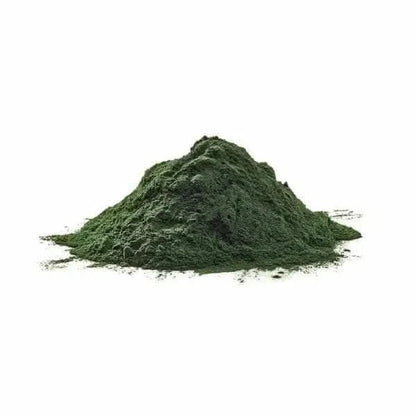 Dark green powder pile.