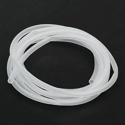 Translucent plastic tubing coil.