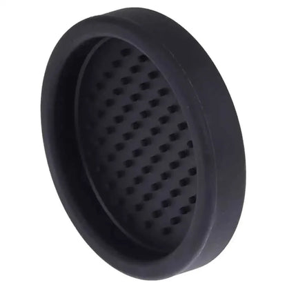 Black rubber drain cover.