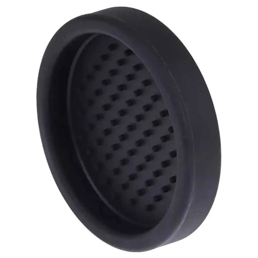 Black rubber drain cover.
