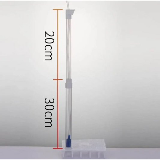 Clear plastic tube with measurements.