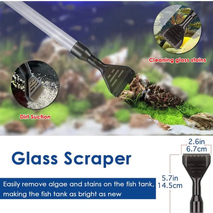 Vacuum Siphon Gravel Cleaner With Glass Scraper