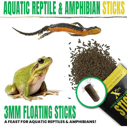 Aquatic reptile and amphibian food.