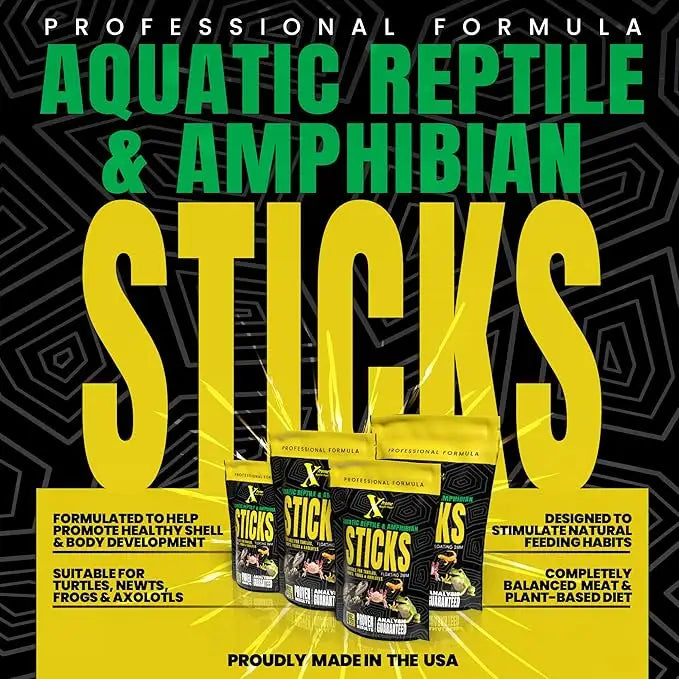 Aquatic reptile and amphibian food sticks.