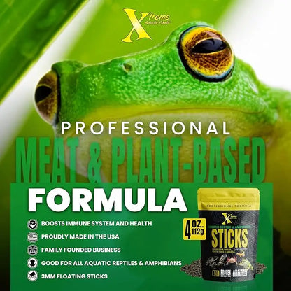 Aquatic reptile and amphibian food.