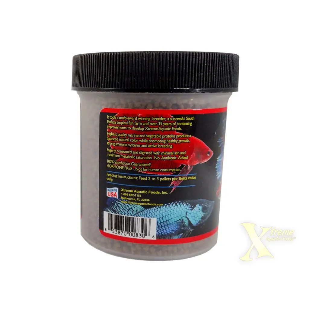 Container of fish food.