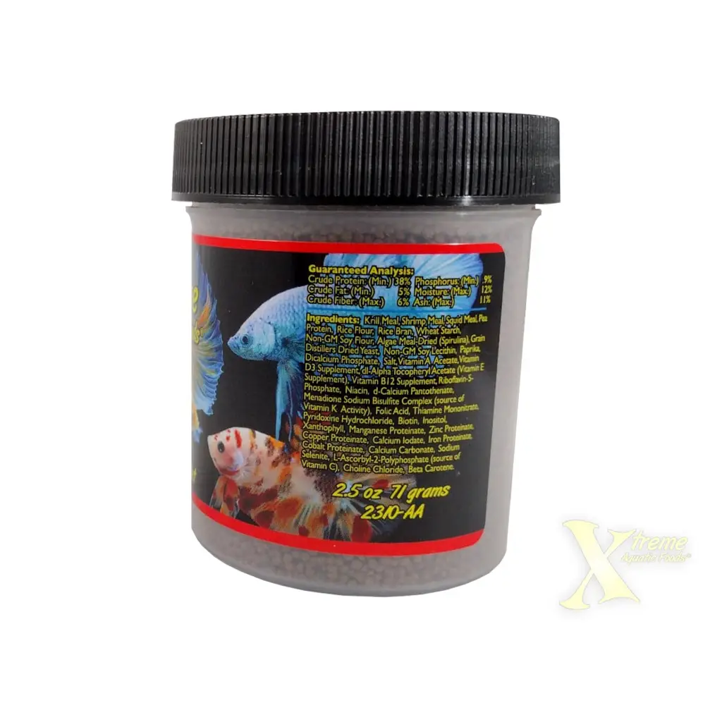 Container of fish food.