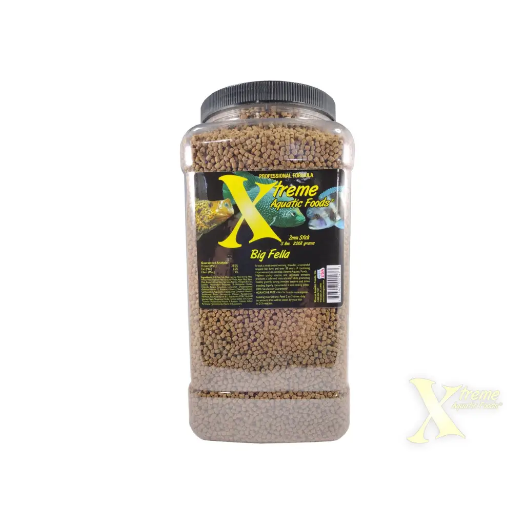 Container of fish food.