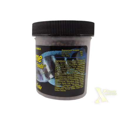 Container of fish food.