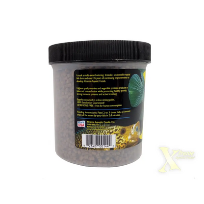 Container of fish food.