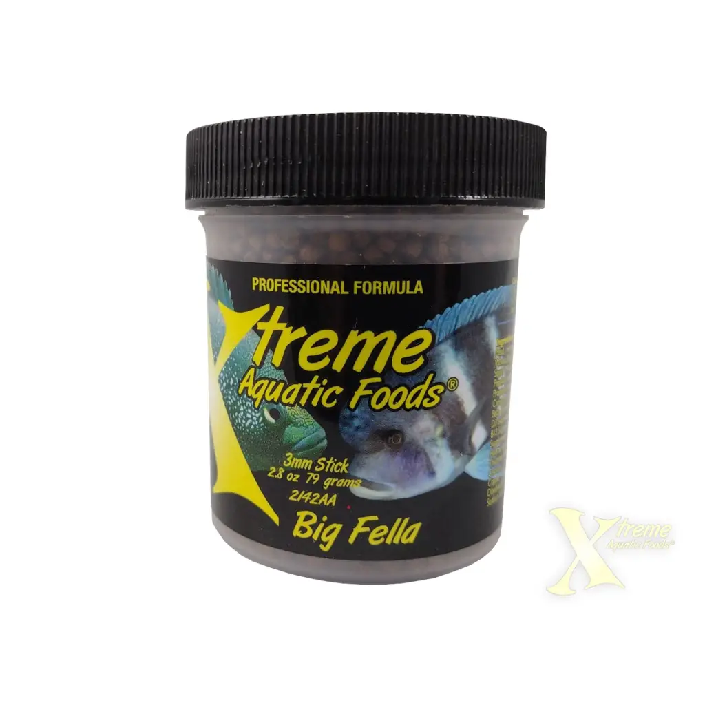 Container of fish food.