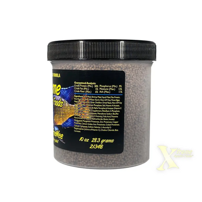 Container of fish food.