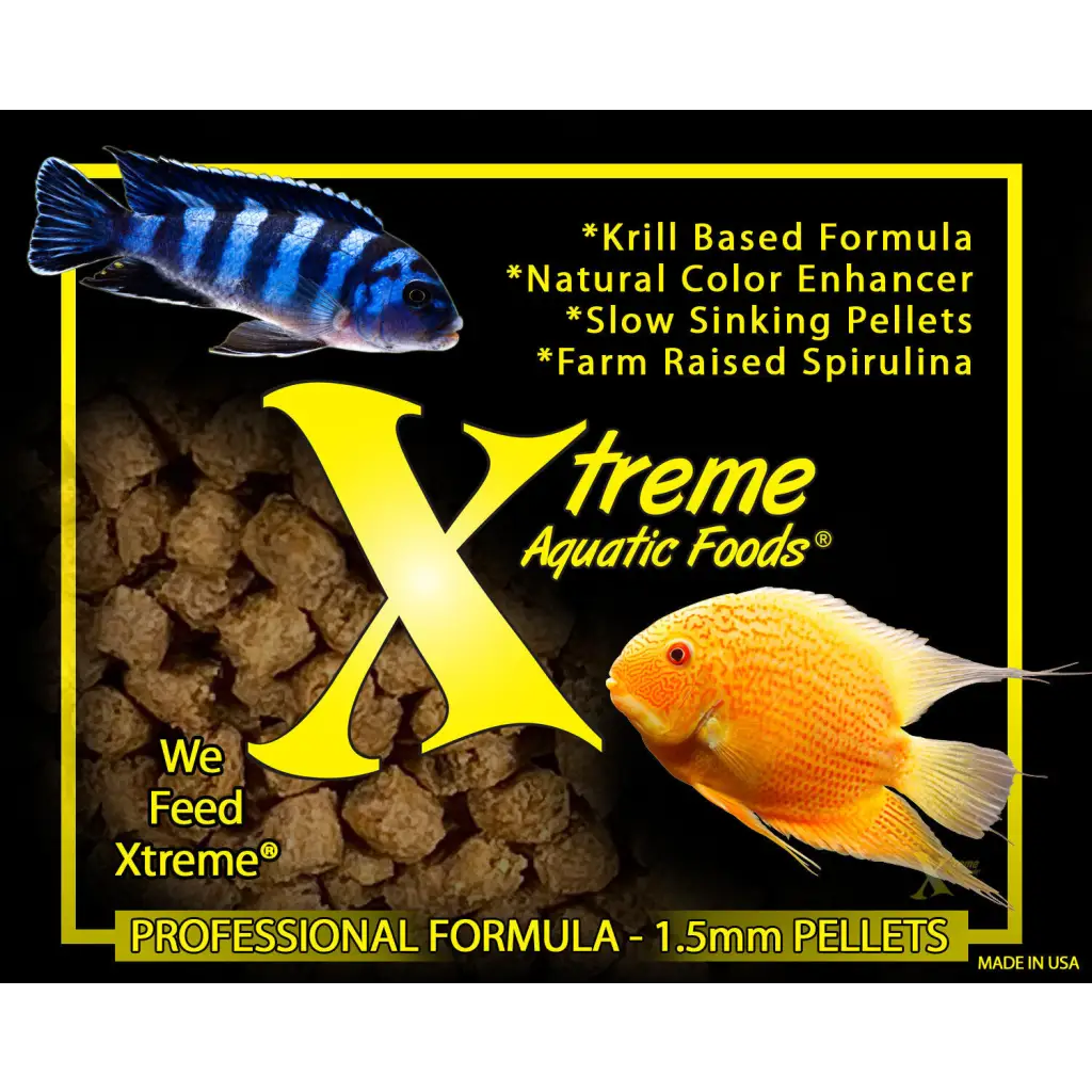 Xtreme Aquatic Foods packaging.