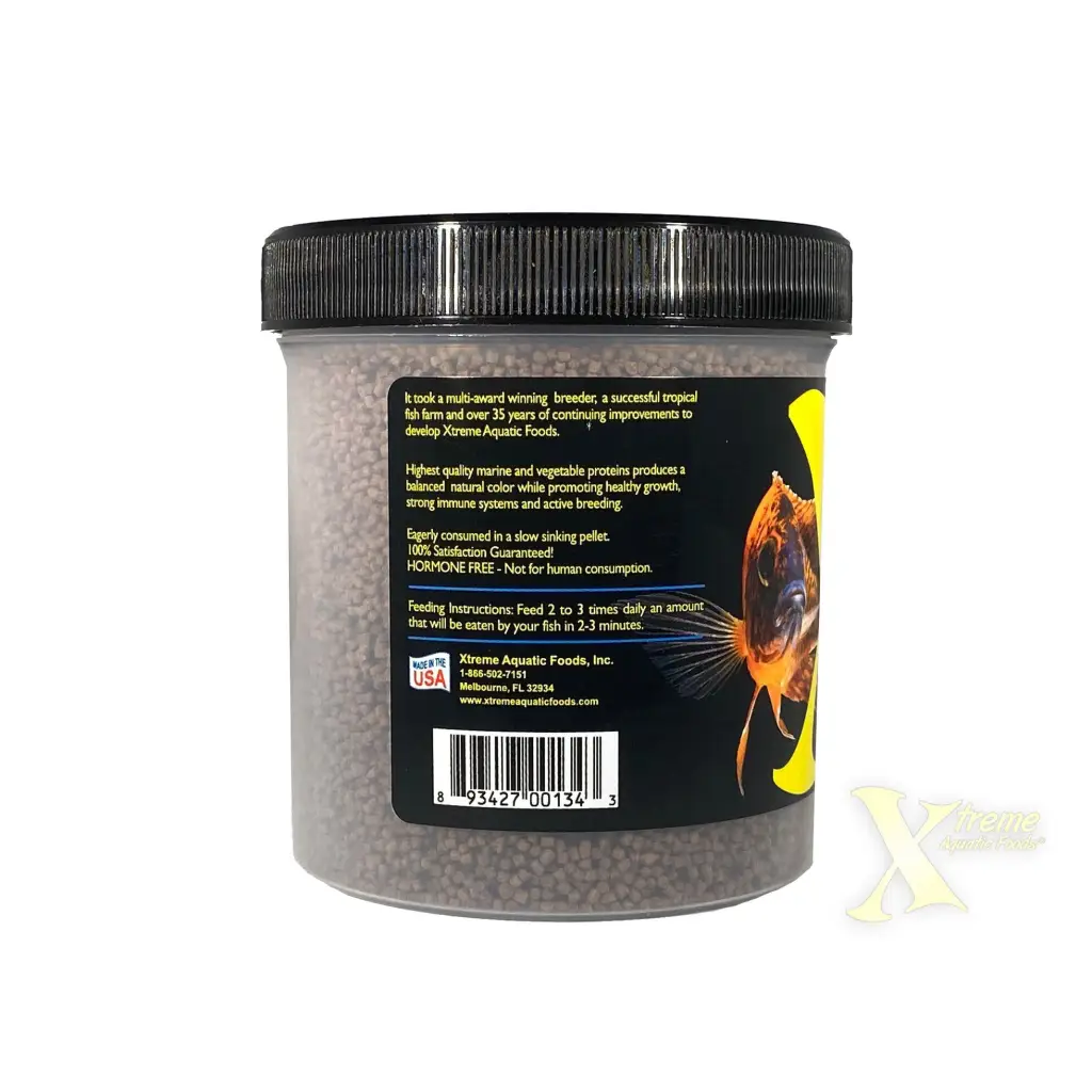 Container of fish food.
