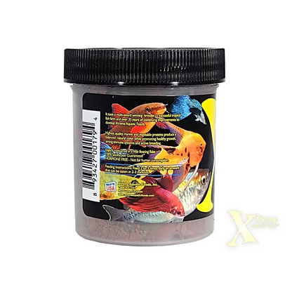 Container of fish food.