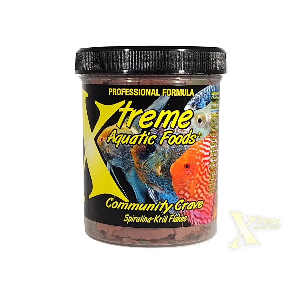 Container of fish food.
