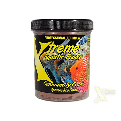 Container of fish food.