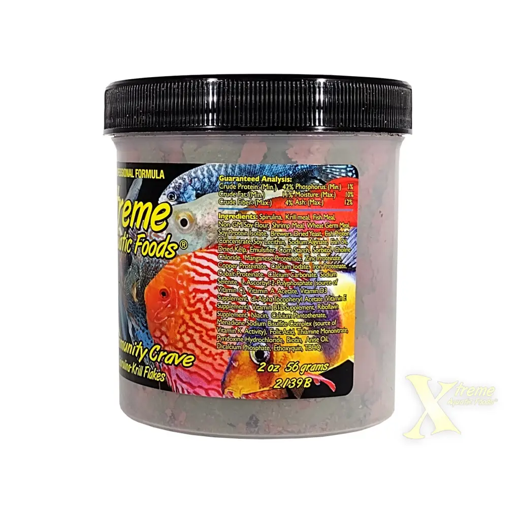 Container of fish food.
