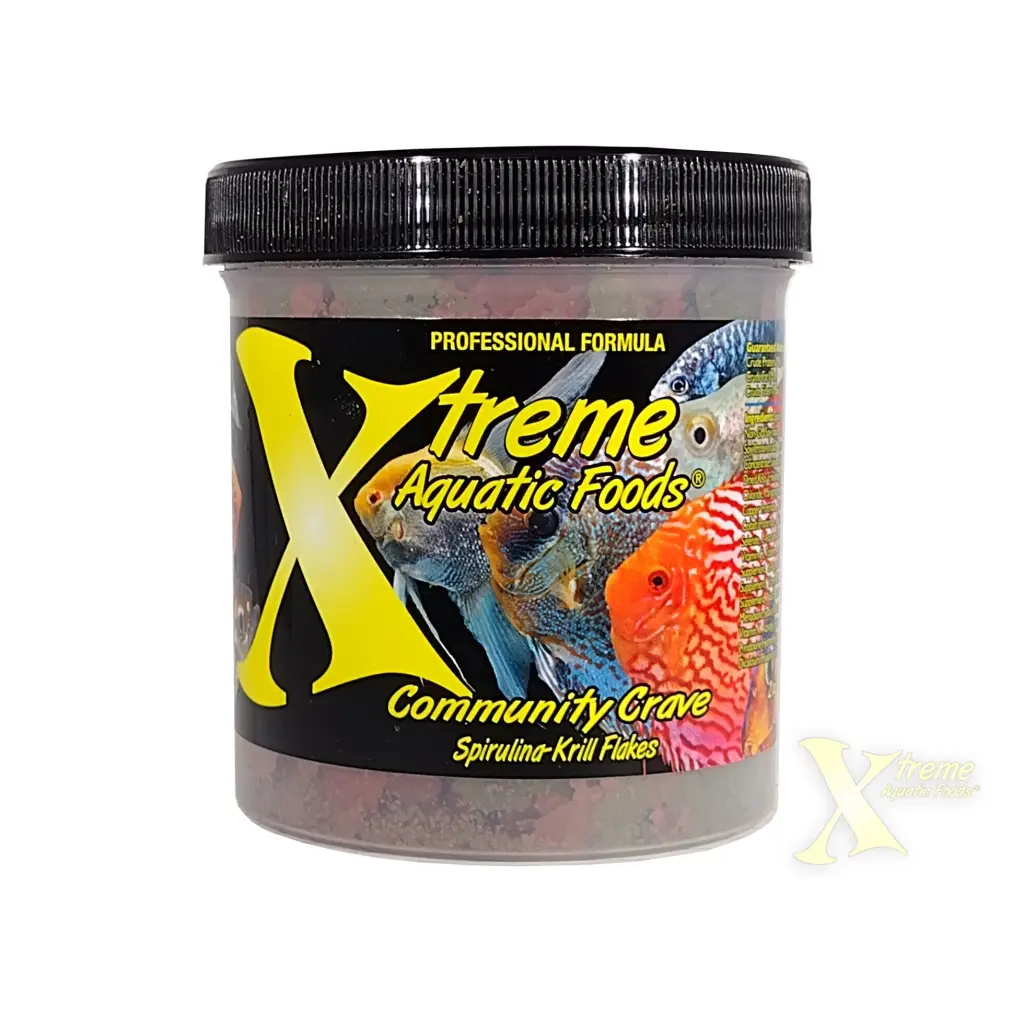 Container of fish food.