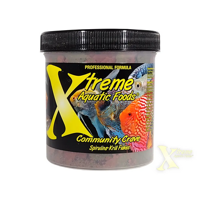 Container of fish food.