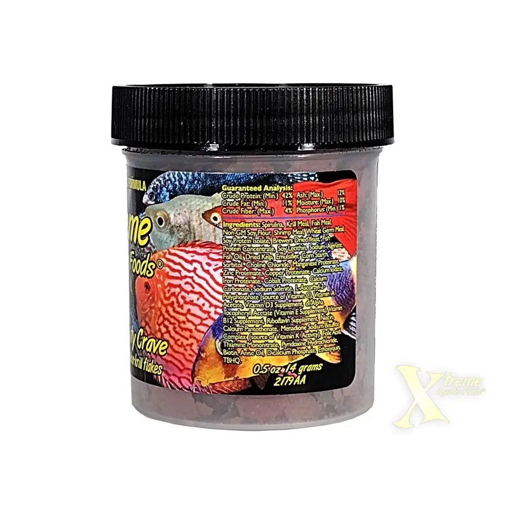 Container of fish food.