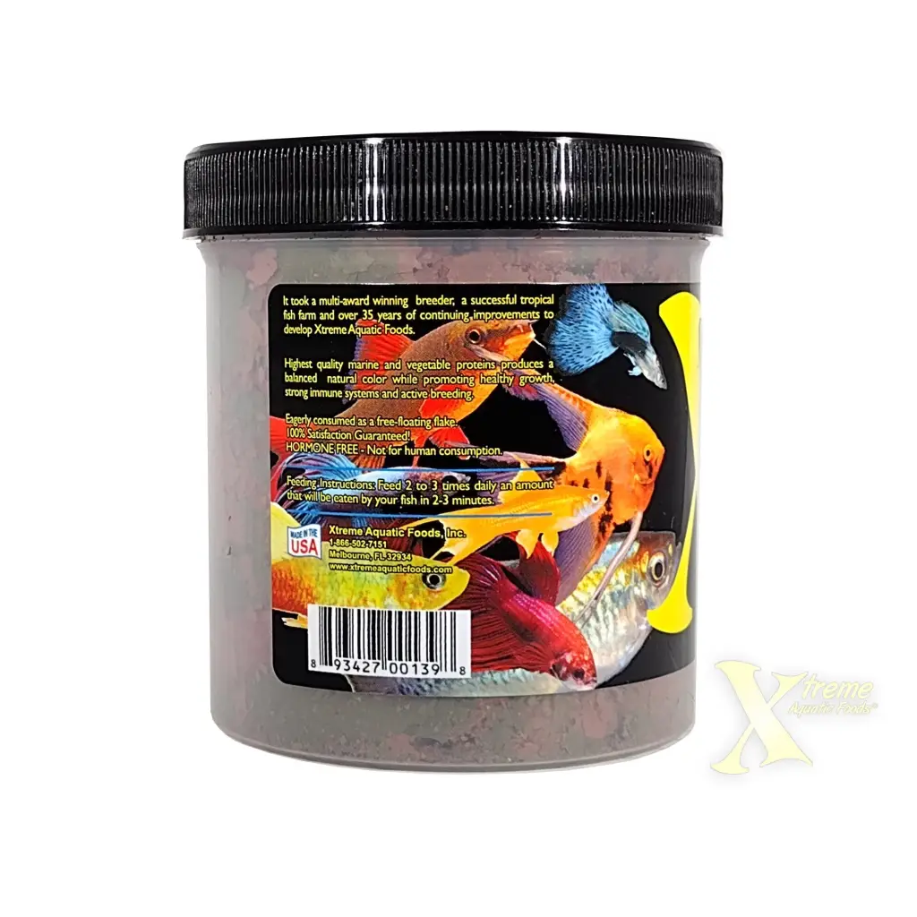 Container of fish food.