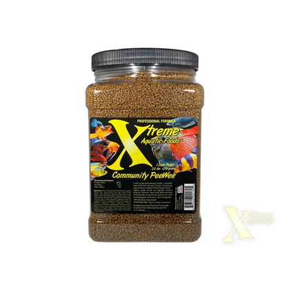 Container of fish food.