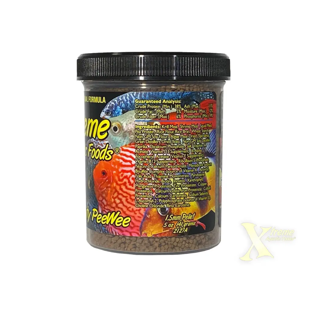 Container of fish food.
