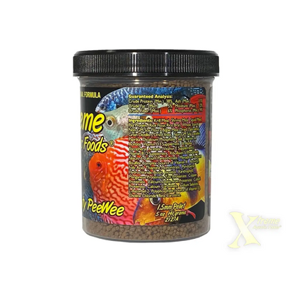 Container of fish food.