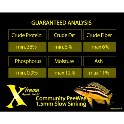 Fish food guaranteed analysis.